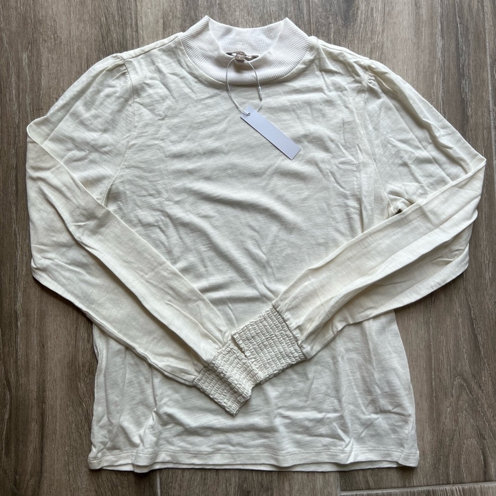 NWT Lilla P mock turtle neck long sleeve top